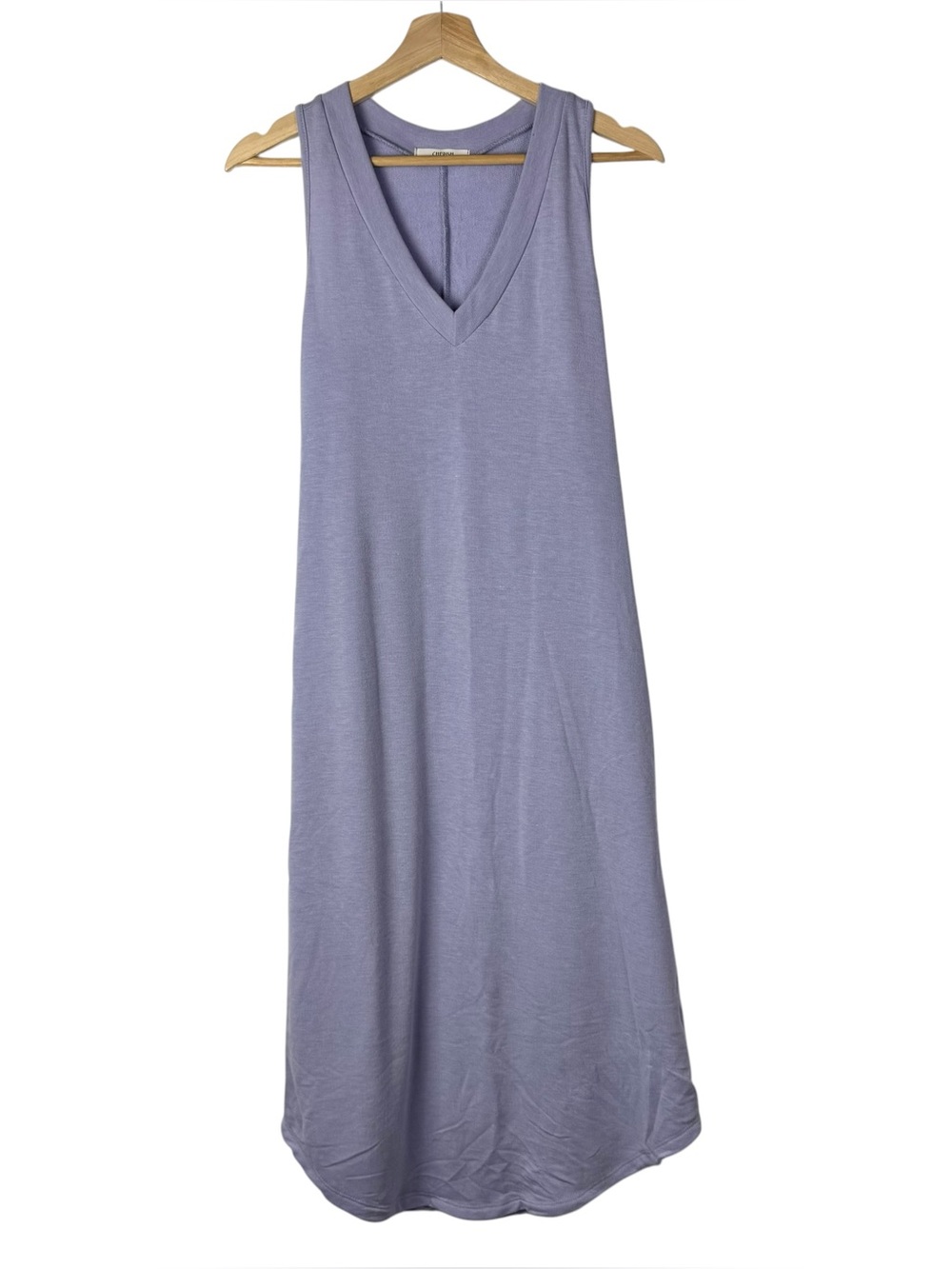 Boutique Cherish Lavender Purple V-Neck Midi Dress S